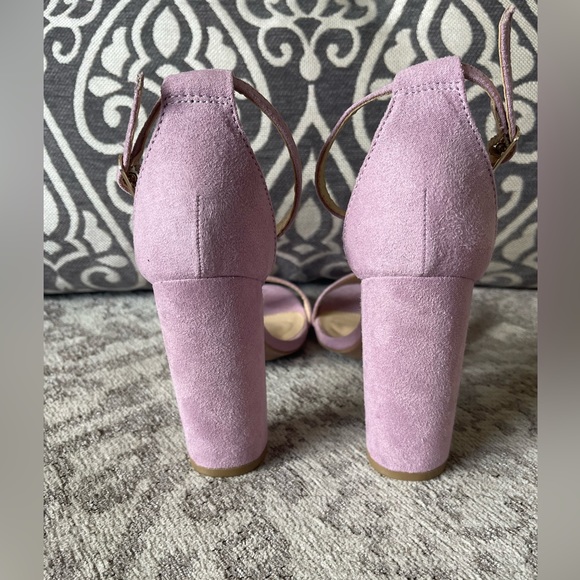 Lulus Taylor Dusty Lilac Suede Ankle Strap Heels - Picture 3 of 7